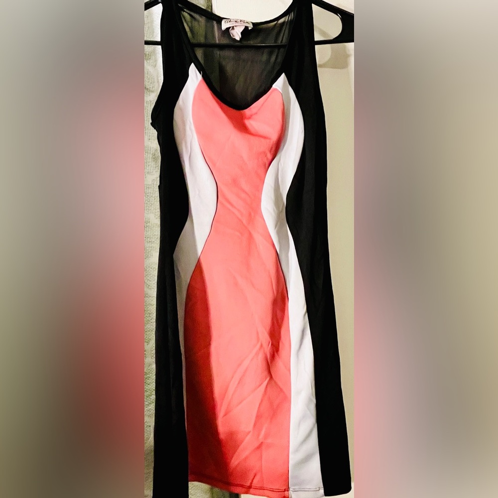 Elegant Black and Pink Dress